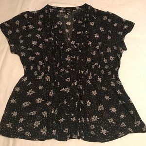 Torrid - Ruffled Empire Floral Blouse